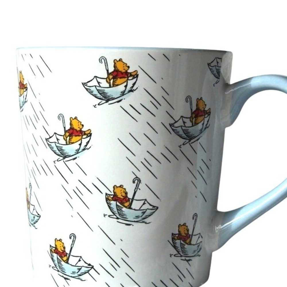 Disney Winnie the Pooh Mug Umbrella Rain Bartholomew Bear Coffee Cup Blue Handle
